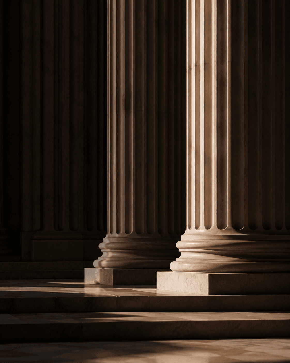 Classical stone colonnade — Governance
