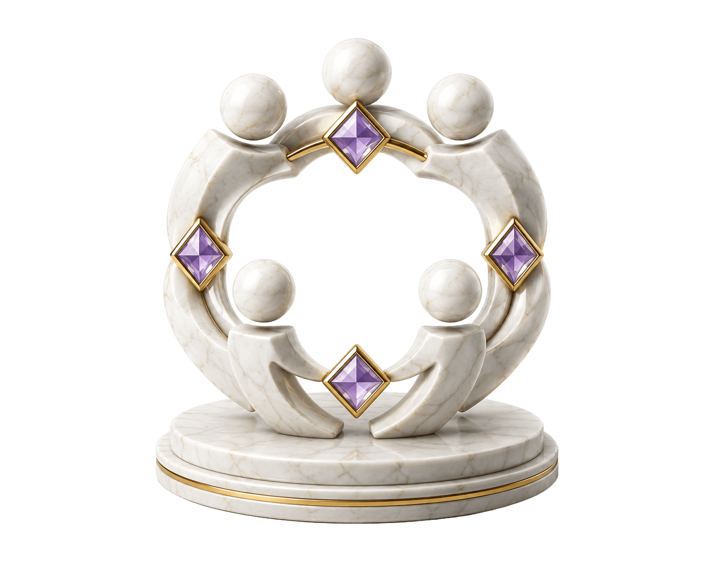 Ring of marble figures — People & Society